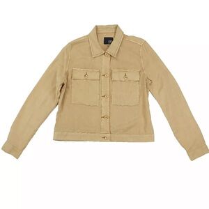 Kut From The Kloth Womens Jacket Size M Tan Lightweight Spring Summer